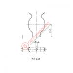 Клипса Stucchi 38SDV для люминесцентных ламп T12