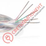Провод круглый прозрачный с индикацией ПВХ 5х0,5 (бухта 100 м.)