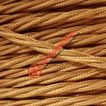 Провод Salcavi матерчатый витой 3x2,5 золотой (бухта)